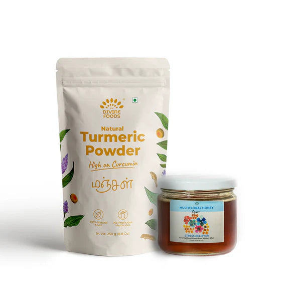 DIVINE DETOX COMBO (Multifloral Honey +Turmeric Powder)