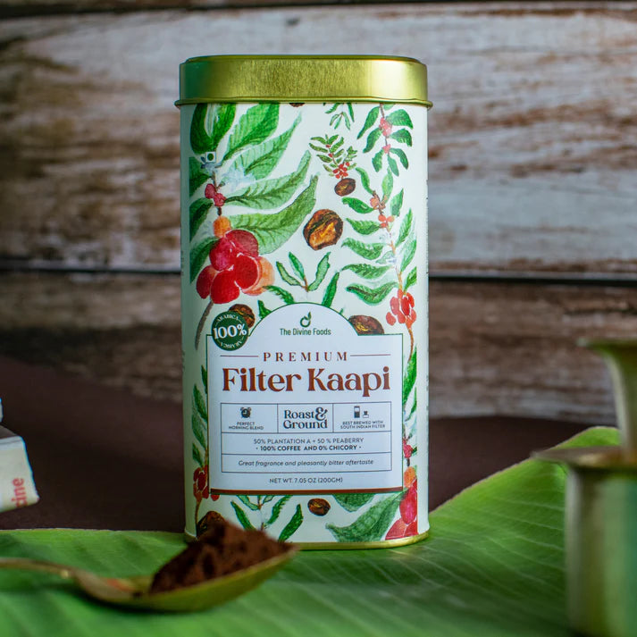 Kumbakonam Filter Kappi Powder (Guilt-Free 0% Chicory) 50% Plantation A 50% Peaberry