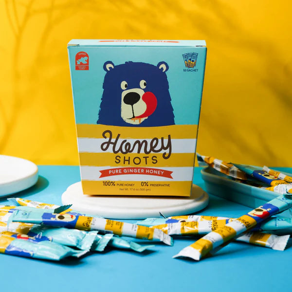 Honey Shots | 30 pack | (300 gm) | Pure Honey Single Serving, honey Sachets