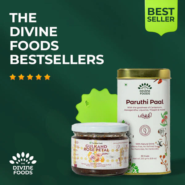 Super Seller Combo = Paruthi Paal (Cotton Seed Instant Latte Mix) + Gulkand Honey (With Cooling Properties