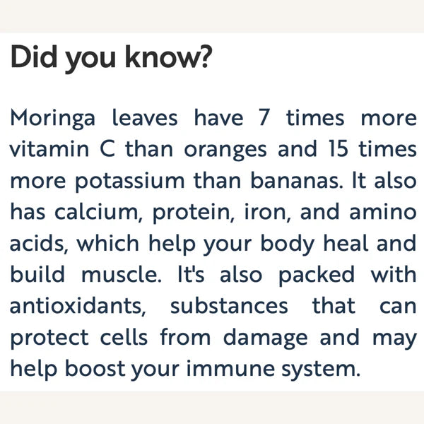 Organic Moringa Powder Boosts For Immune System