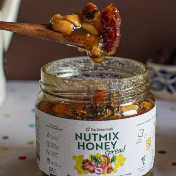 Nut Mix Honey Made With Premium 5 Nuts & Single Origin Honey For (Immunity Boosting)