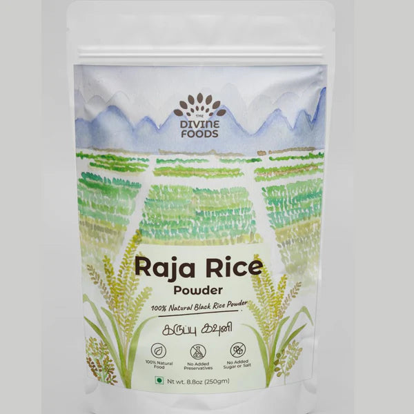 Raja Rice Porridge Mix Karuppu Kavuni Kanji for (Weight loss and for Diabetes care 250 Gm)