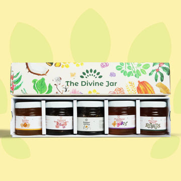 The Divine Jars 100%, Pure, 5 Different Types Of Exotic Honey