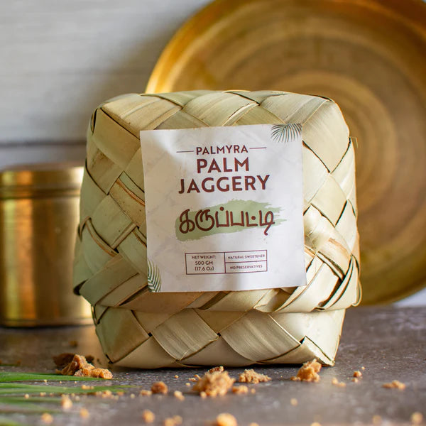 100 % Pure, Natural and Unrefined, Palm Jaggery (Karupatti) 500 gm